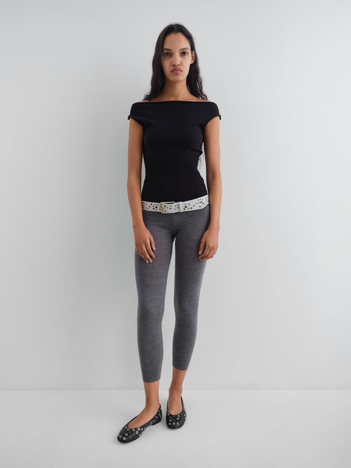 [XS,S,M]기마구아스 Oto 오프숄더 탑/블랙 상품이미지2