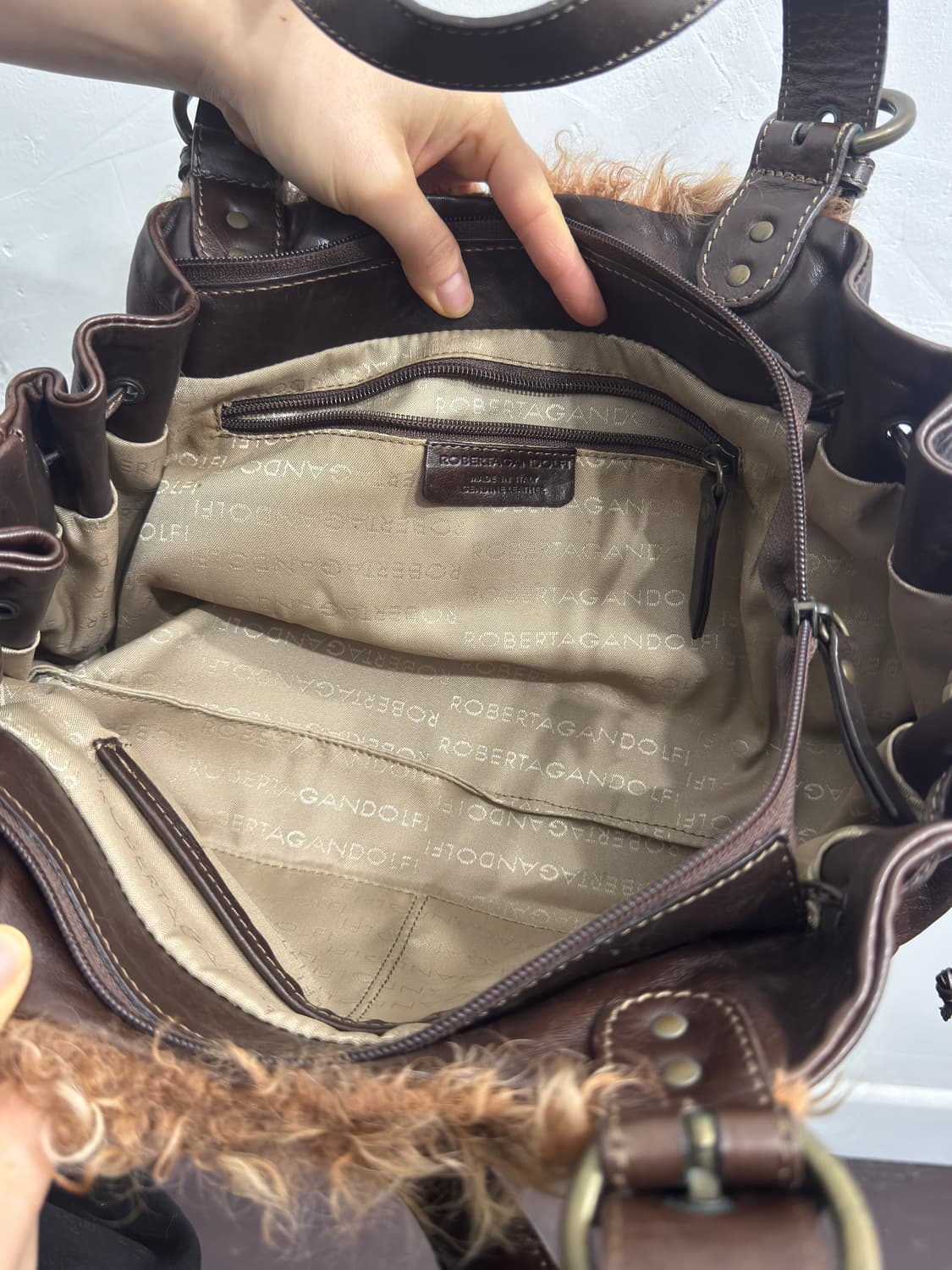 roberta gandolfi genuine fur&leather bag 상품이미지4