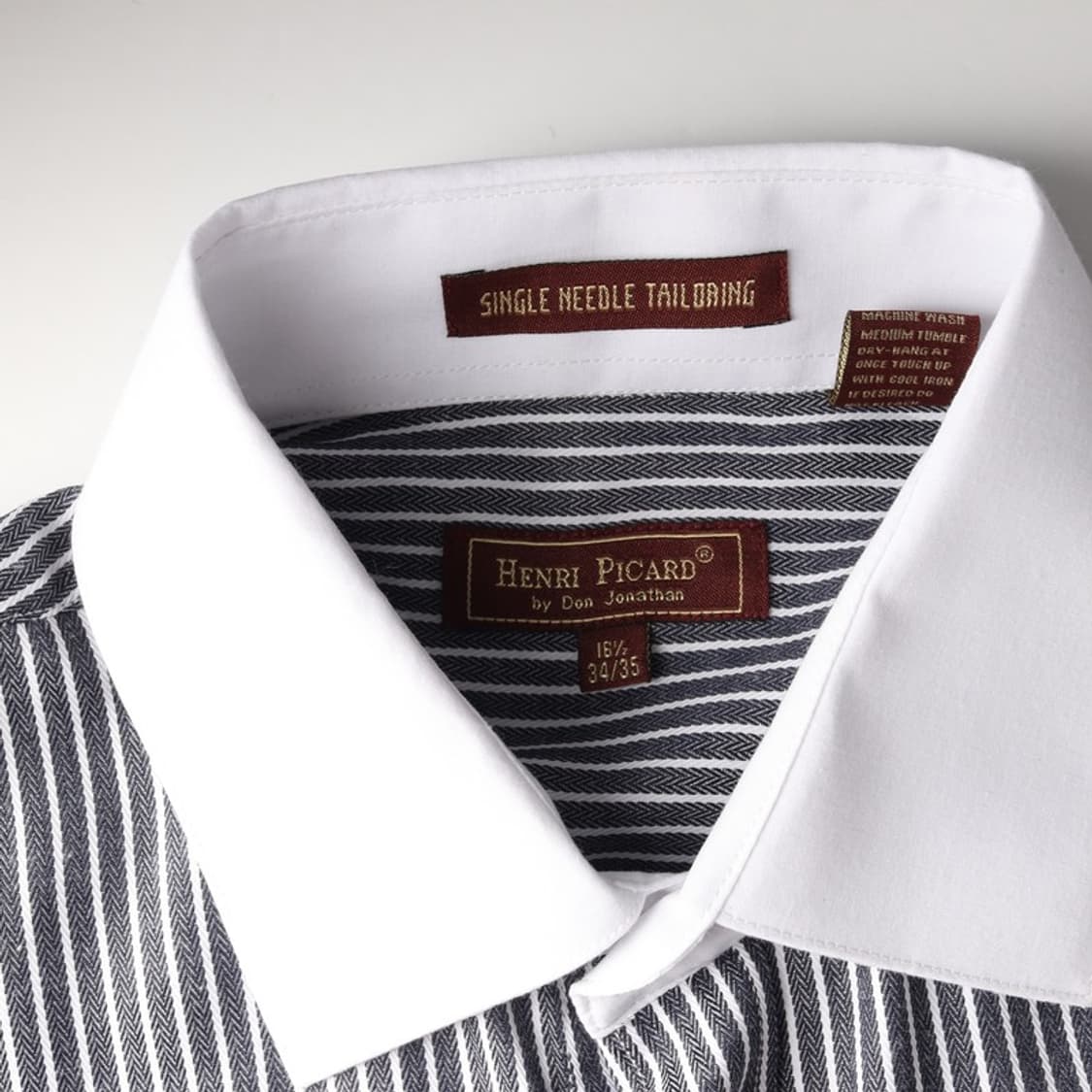 헨리 피카드 싱글 니들 테일러링 스트라이프 셔츠 상품이미지5