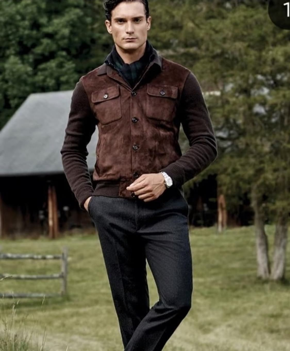 랄프로렌 퍼플라벨 24 F/w 스웨이드 캐시미어 자켓 상품이미지3