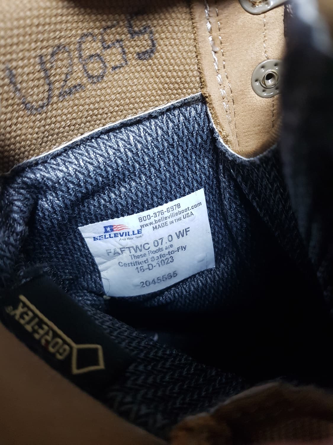 미군 베르빌 고어텍스 사계절용 사막화 전투화 군화 7.0W 판매 상품이미지3