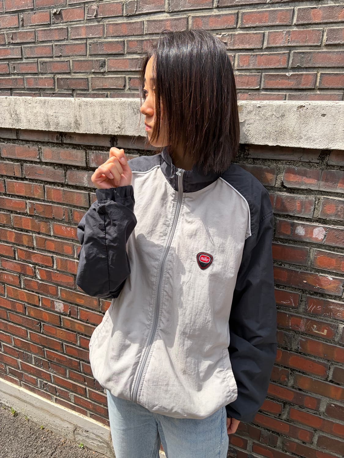 00s Nike 투톤 나일론 자켓 XL 상품이미지2