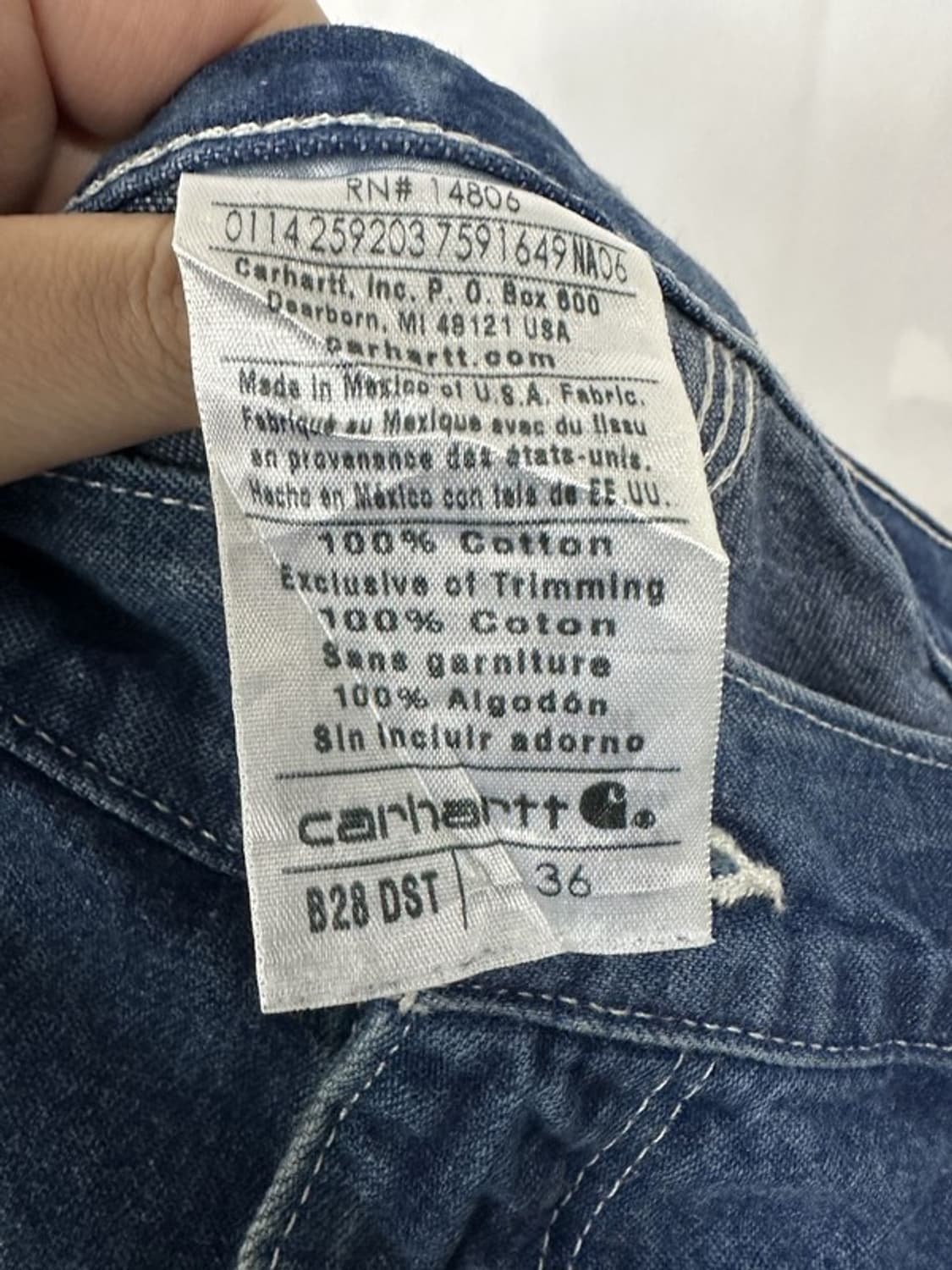 [36] CARHARTT 칼하트 빈티지 카펜터데님쇼츠 상품이미지7