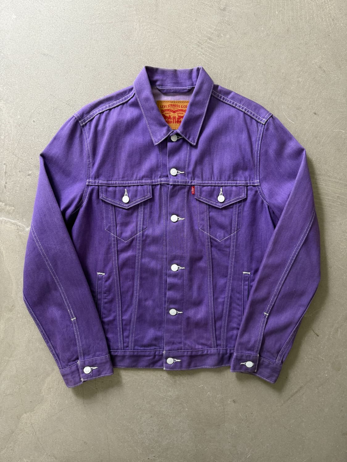 Levi's Purple Denim Trucker Jacket 상품이미지3