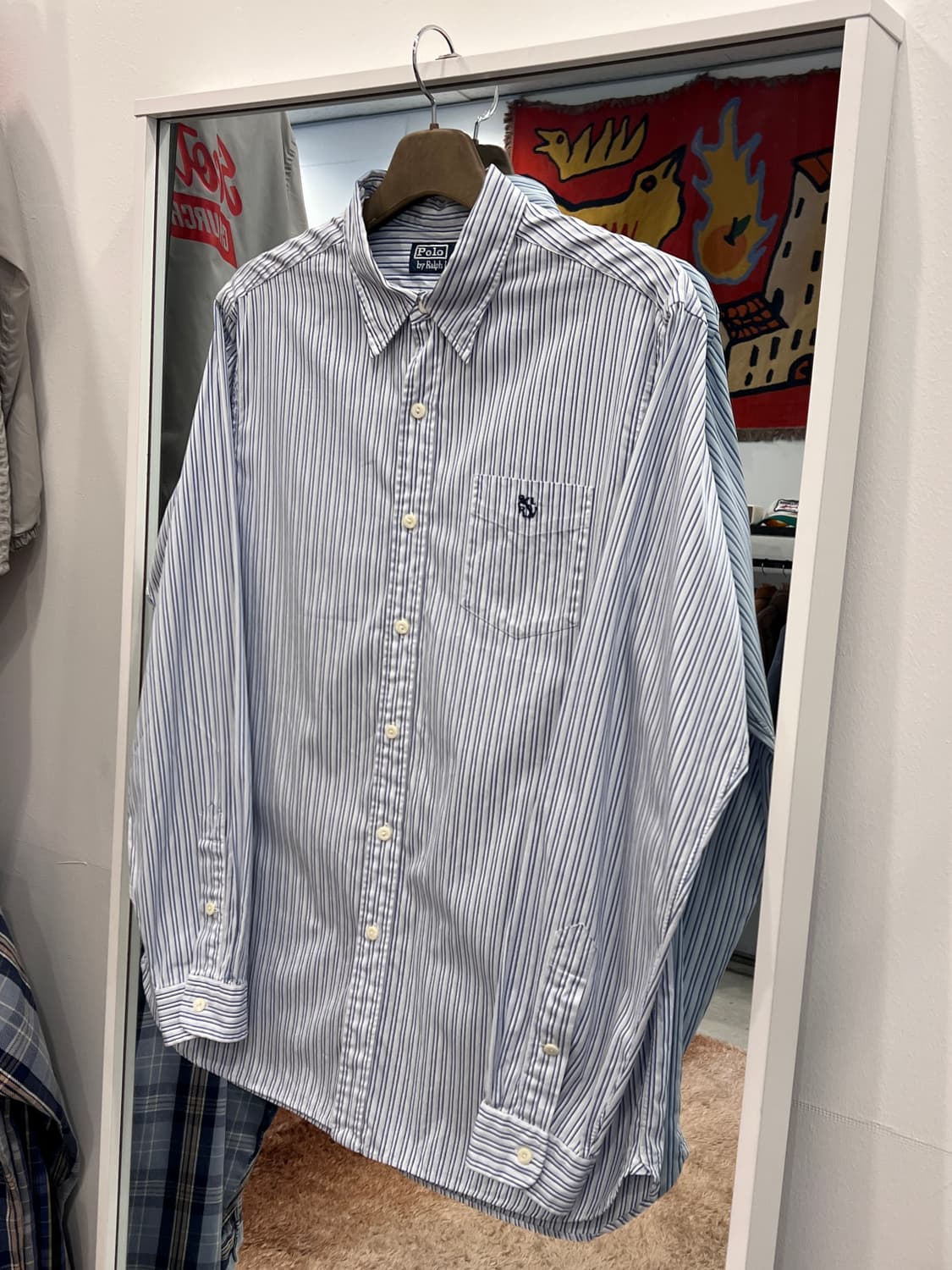 Polo ralph lauren 폴로 랄프로렌 RL 자수 스트라이프 셔츠 상품이미지1