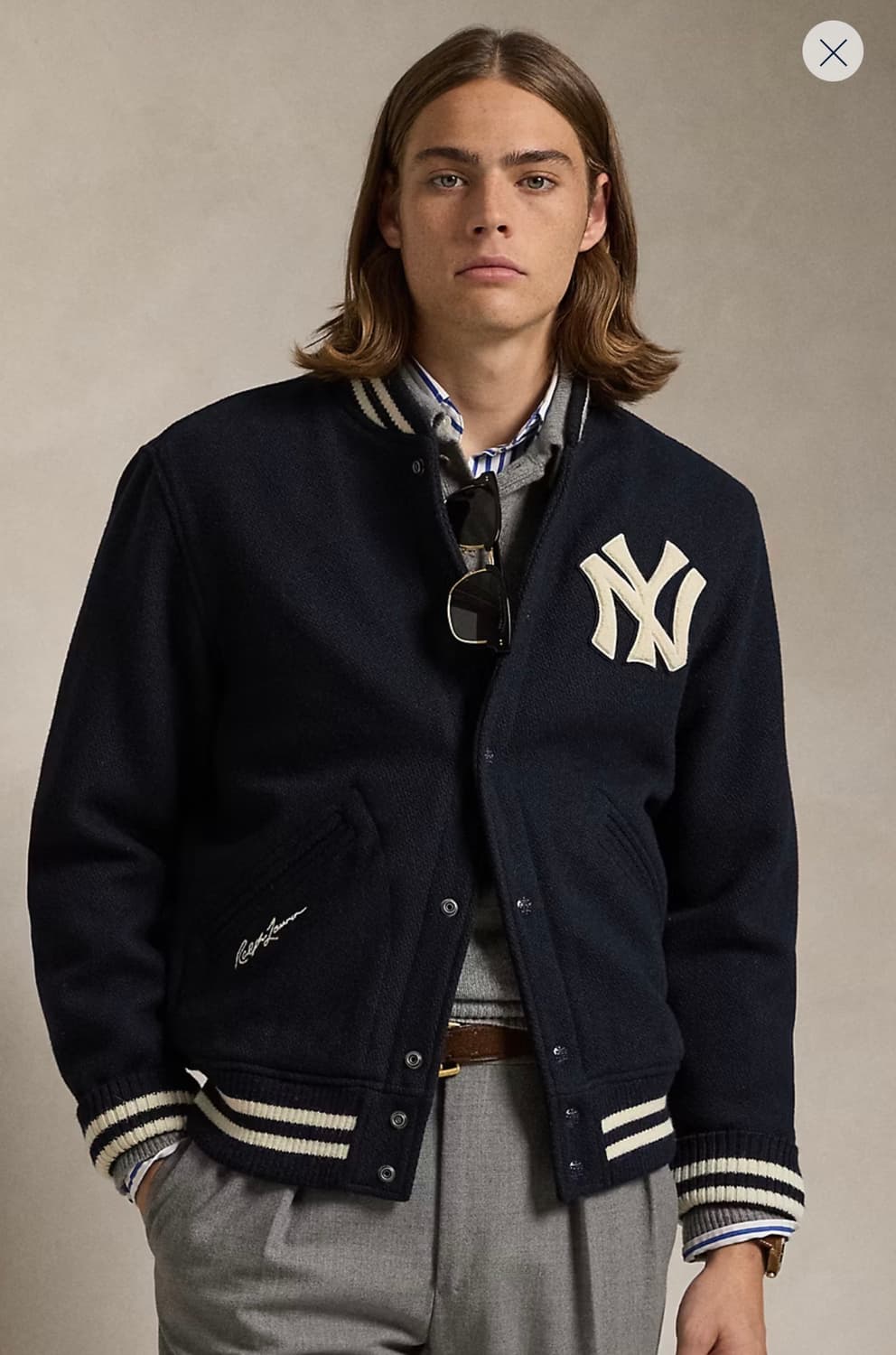 폴로 랄프로렌 양키스 울 바시티 자켓 XL 상품이미지2
