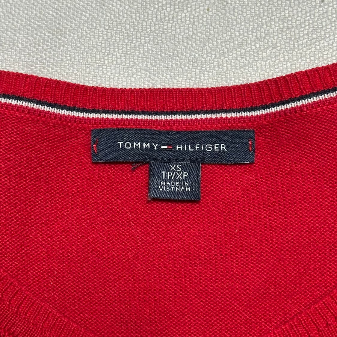 XS 타미힐피거 여성용 코튼 레드 가디건 상품이미지4