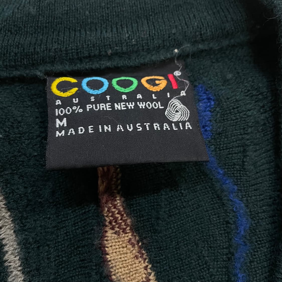 쿠지 Coogi 멀티 컬러 케이블 니트 가디건 상품이미지3