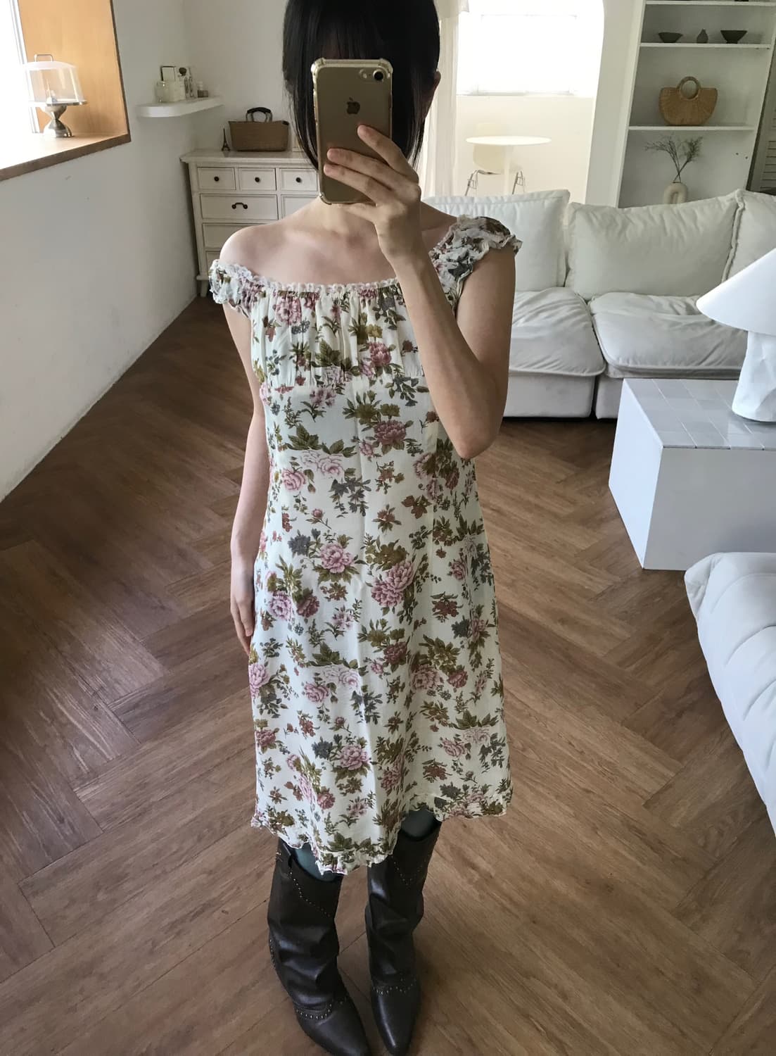 vintage flower pattern one-piece 상품이미지9