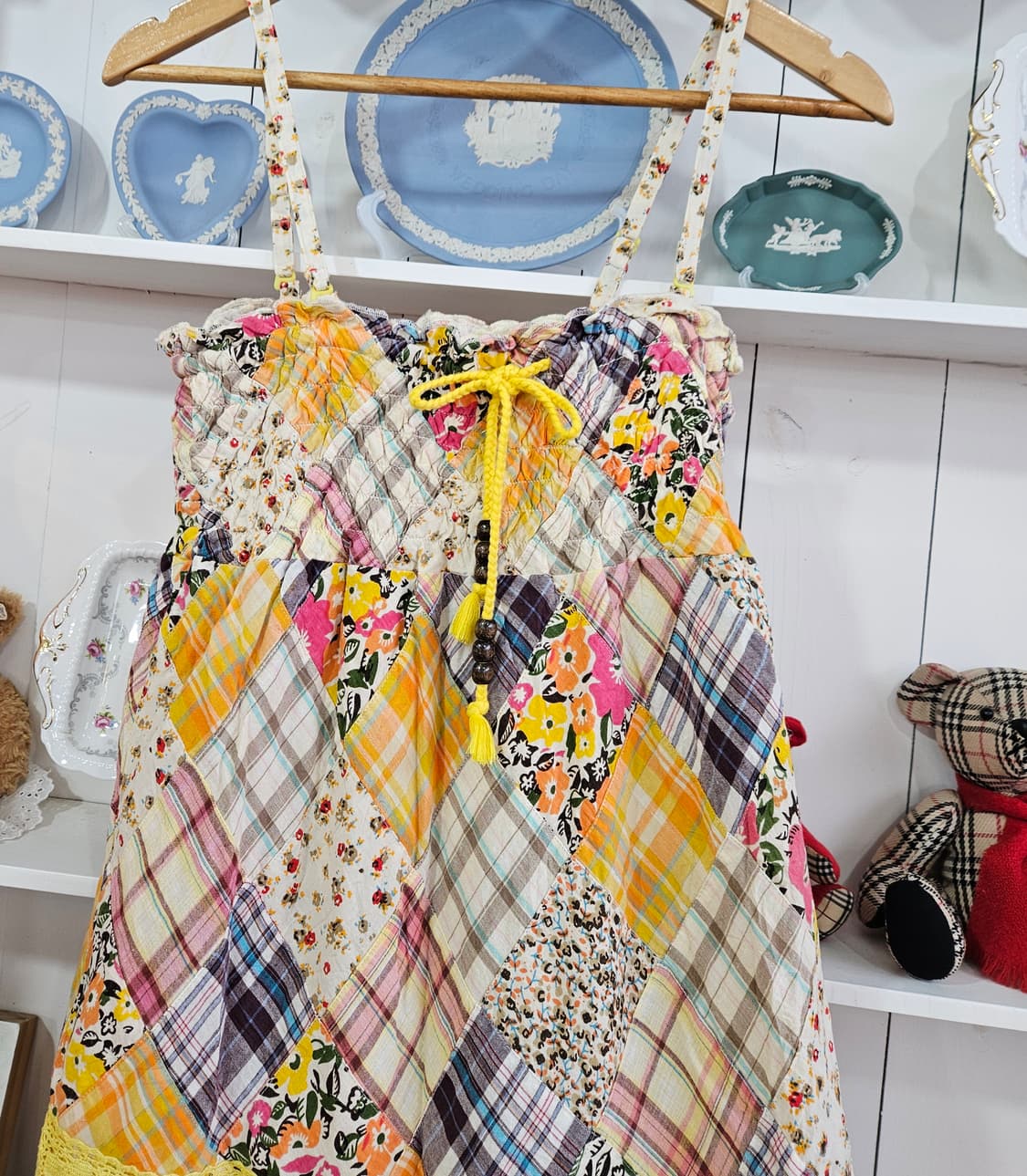 패치워크 원피스 상품이미지2