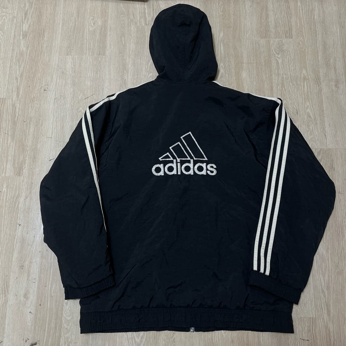 아디다스 올드스쿨 빅로고 후드 바람막이 자켓 XL/105  상품이미지1