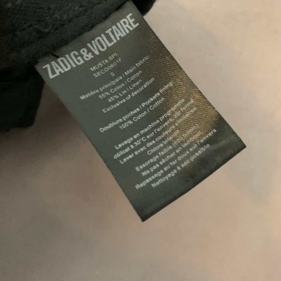 S 쟈딕앤볼테르 코튼 블렌드 집업 코트 상품이미지6