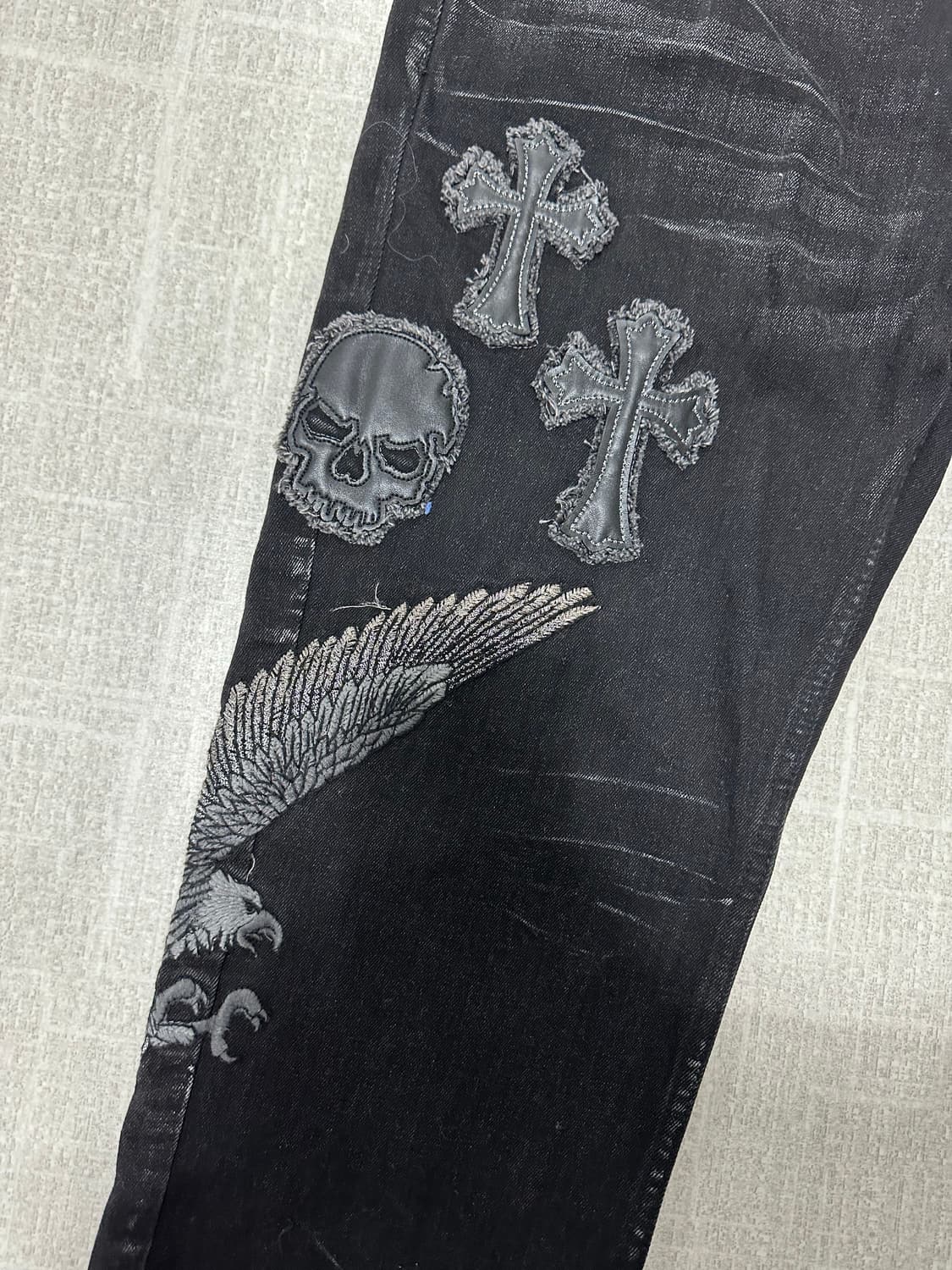 Cloud72 해골 십자 팬츠 34 상품이미지5