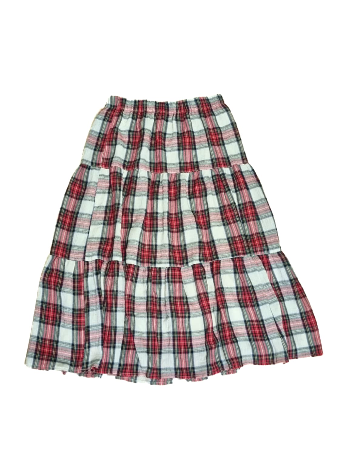 빈티지 레드 체크 캉캉 롱스커트 롱치마 모리걸하구미히피오리엔탈페어리 상품이미지1
