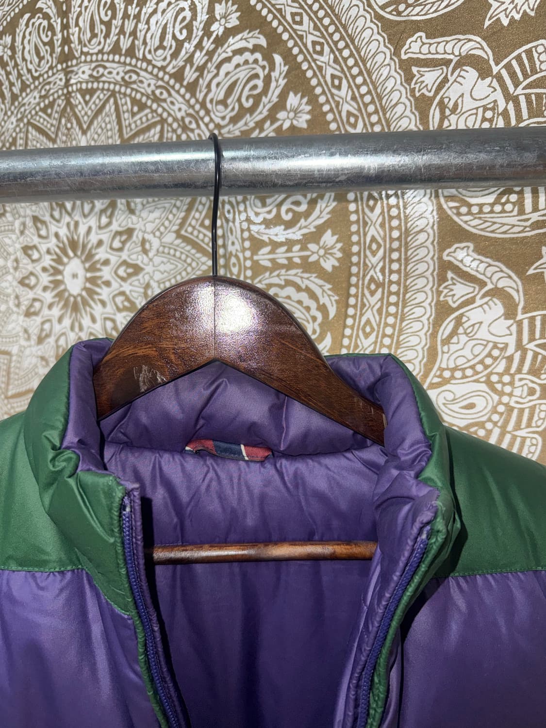 폴로랄프로렌 여성 리버시블 퍼플그린 배색 패딩조끼  상품이미지5