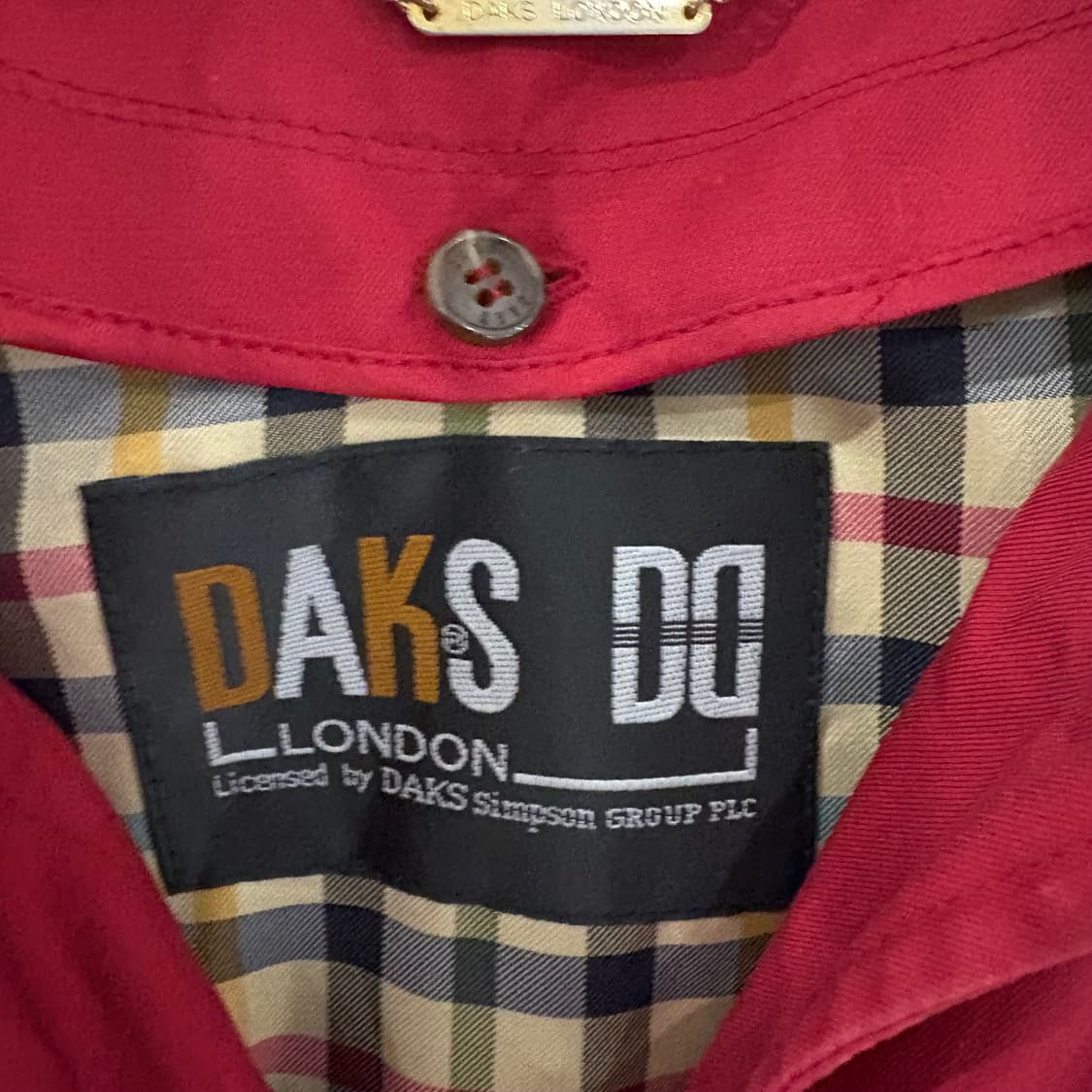 닥스 레드 체크 안감 코트 95 상품이미지3