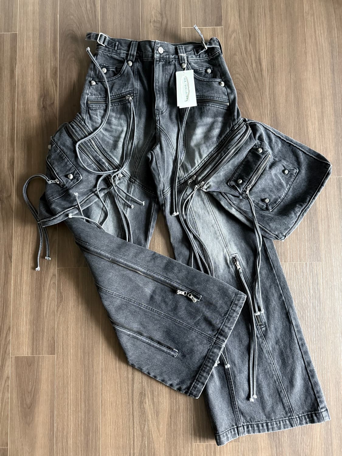 surgery oblique cargo jeans 'black denim 상품이미지2