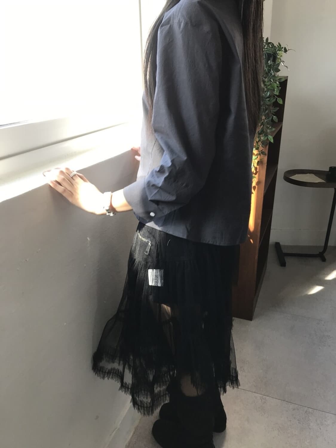 Teufti maison button shirt - charcoal 상품이미지4