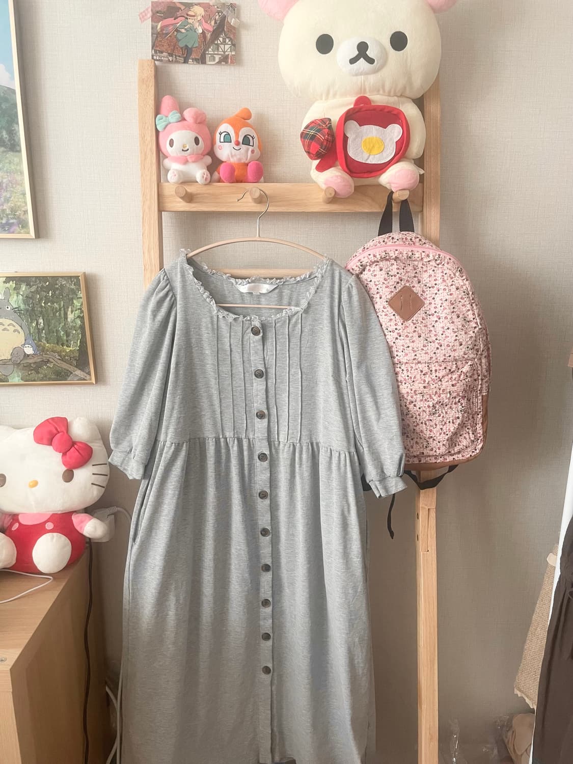 모리걸 빈티지 레이스 핀턱 롱 원피스 🩶🤍🎀 상품이미지1