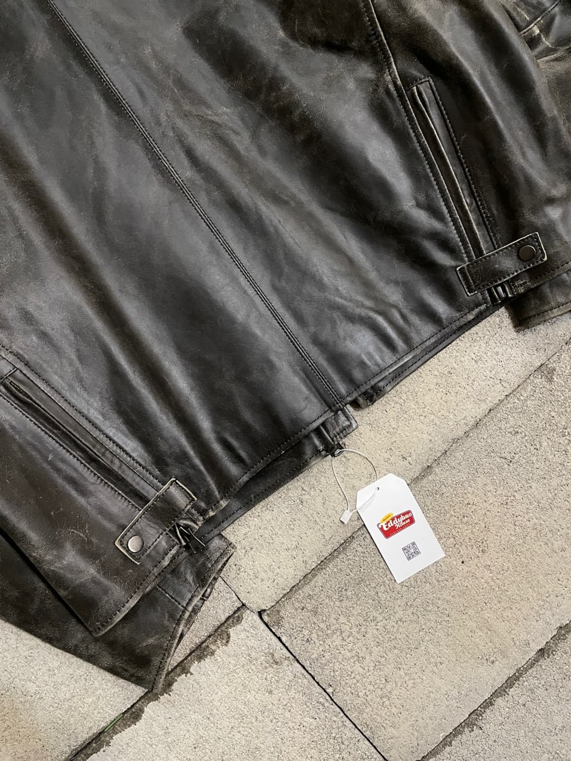 쿠어 내추럴 필링 풀업 가죽 자켓  상품이미지7