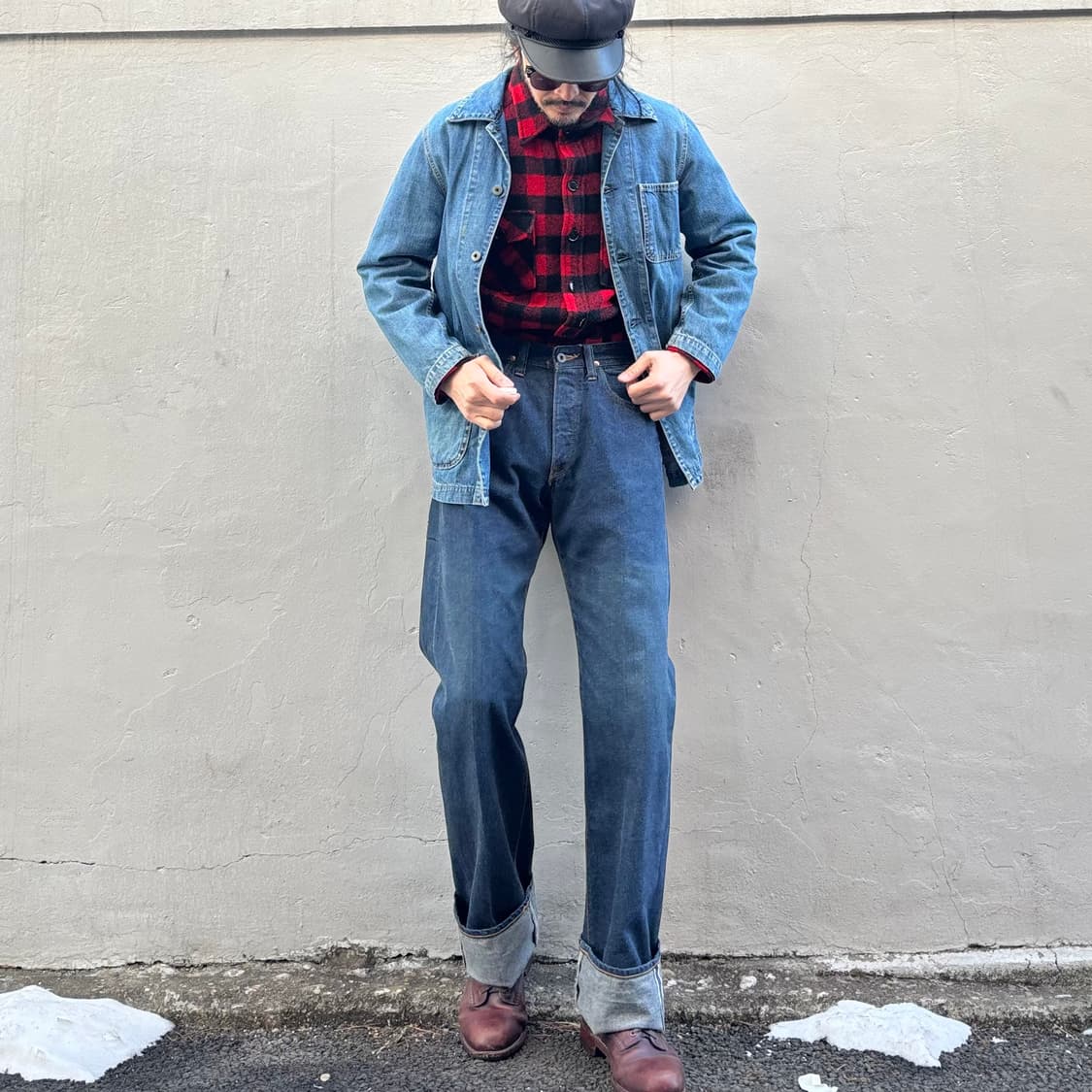 일본 리 1101 유니온메이드 셀비지 데님 팬츠 상품이미지3