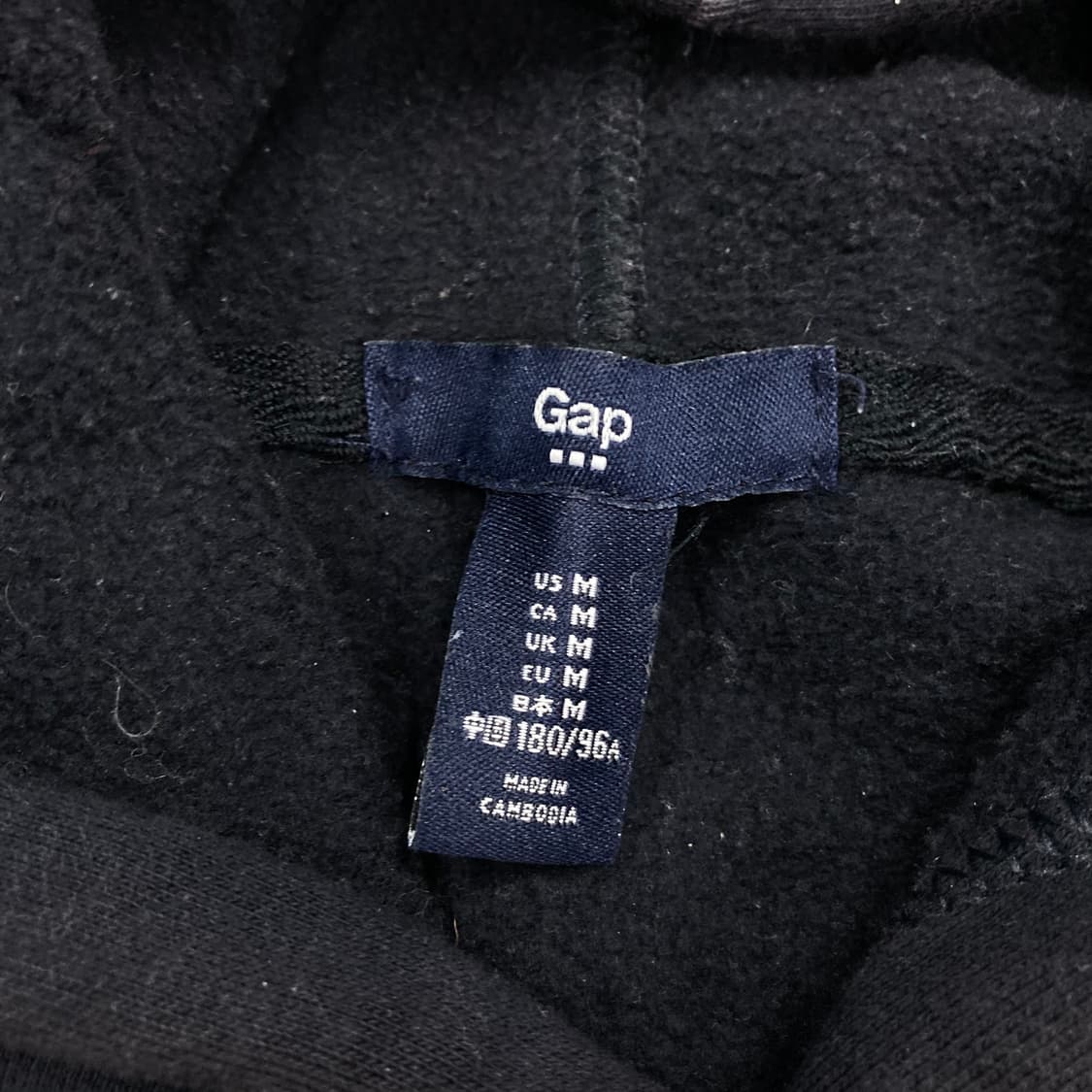 GAP 네이비 컬러 스펠아웃 빅로고 후드티 상품이미지3