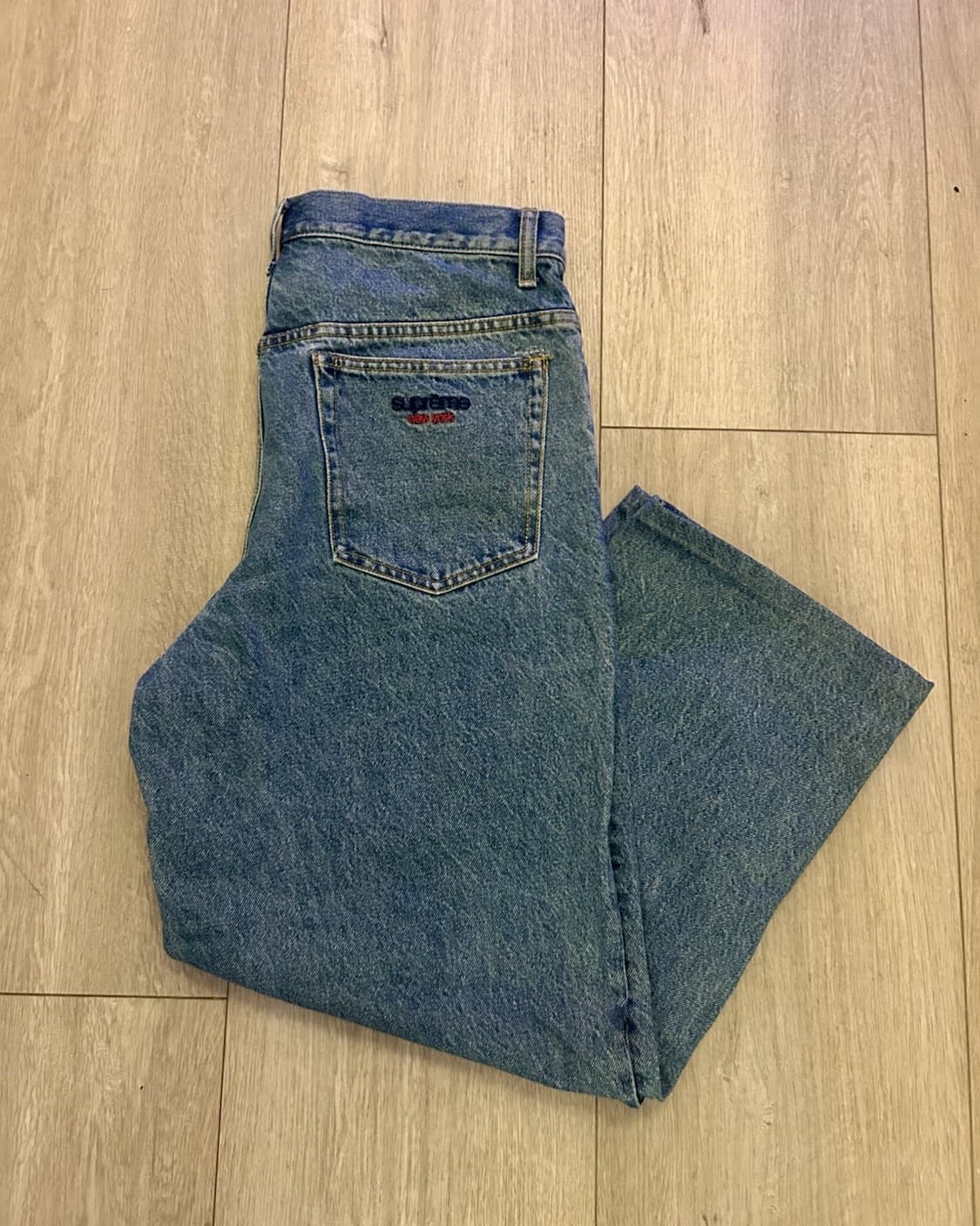 23FW 슈프림 배기 진 워시드 인디고 상품이미지1