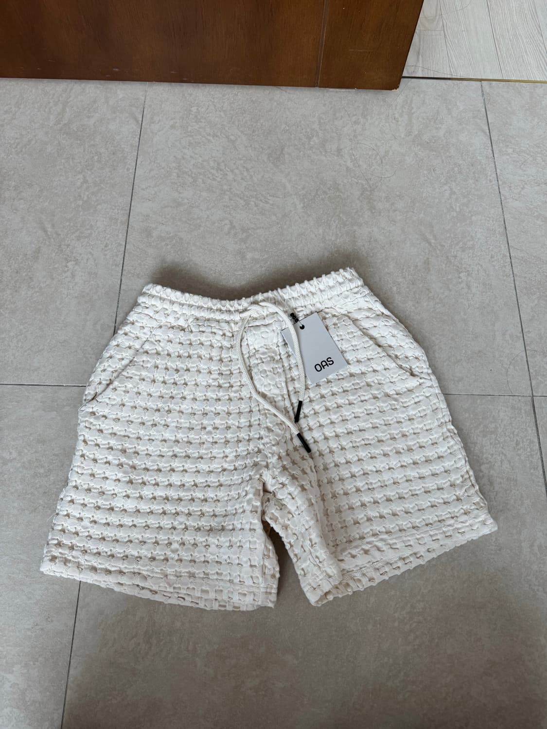 Oas ecru porro waffle shorts 상품이미지1