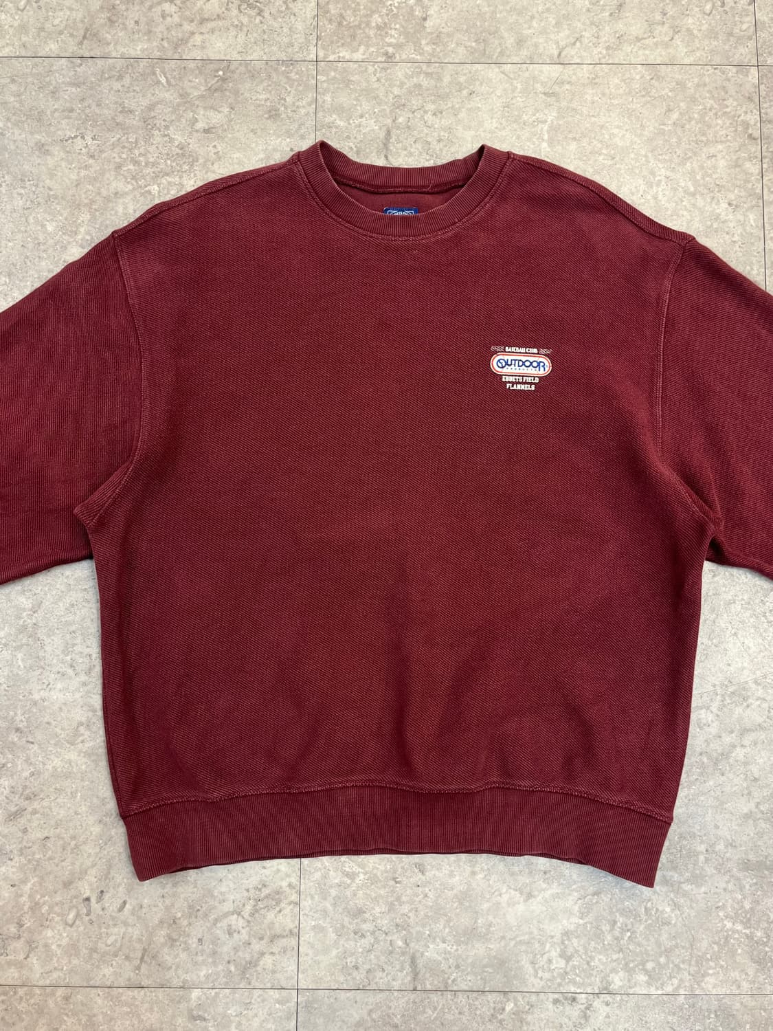 이벳필드X아웃도어 프로덕츠 맨투맨 버건디 M #csz4013 상품이미지4