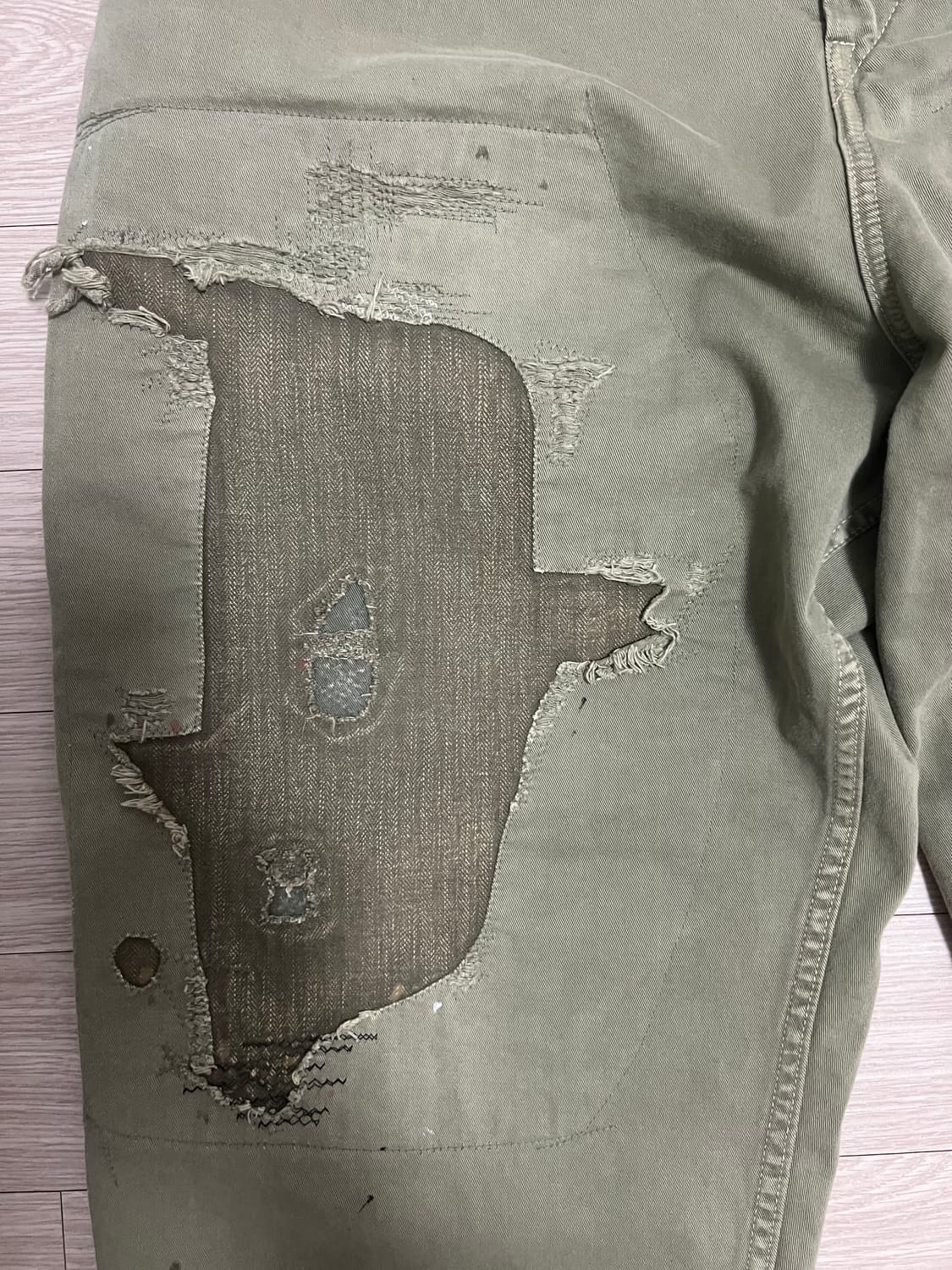 캐피탈 카츠라기 팬츠 구형 카키 4사이즈 상품이미지4