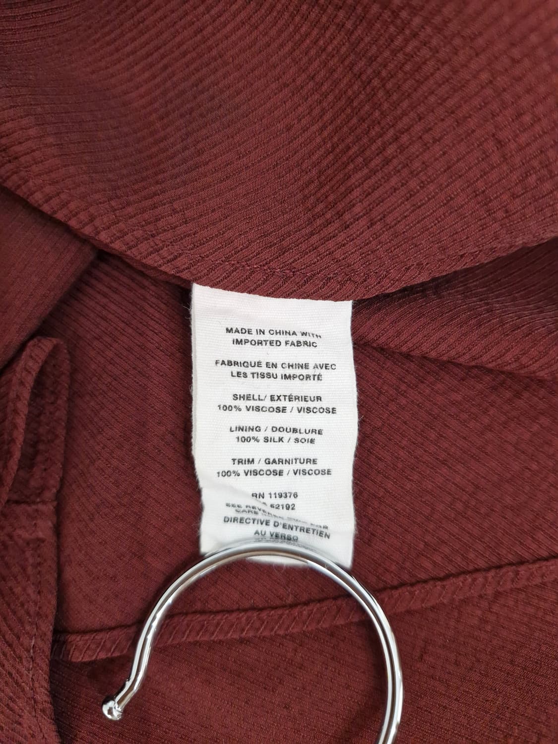 헬무트랭(HELMUT LANG)랩 미디 실크 원피스 버건디 상품이미지5
