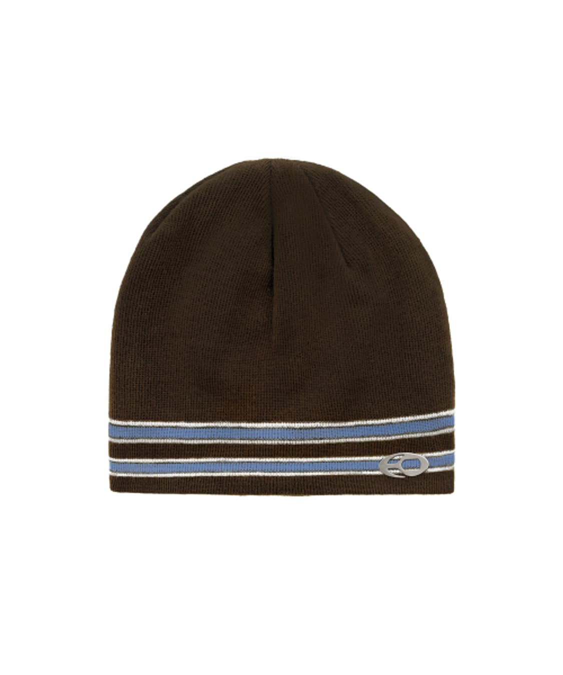 오와이 STRIPED METAL LOGO BEANIE (brown) 상품이미지1