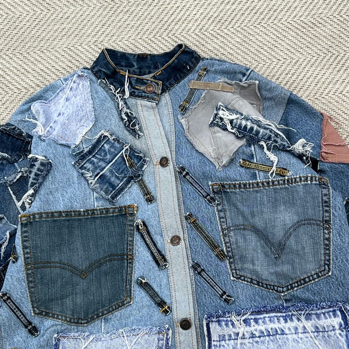커스텀 큐빅 포켓 데님 자켓 r3138 상품이미지3