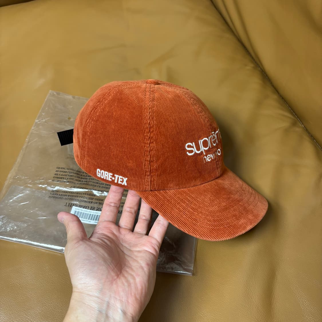 Supreme 슈프림 클래식 로고 고어텍스 러스트 6패널 볼캡 모자 상품이미지3