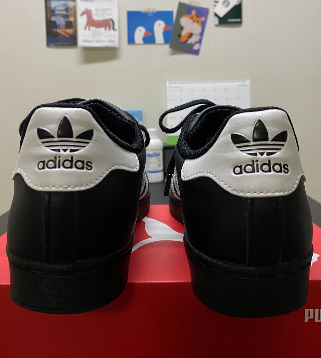 (250) 아디다스 슈퍼스타 코어블랙 화이트 상품이미지4