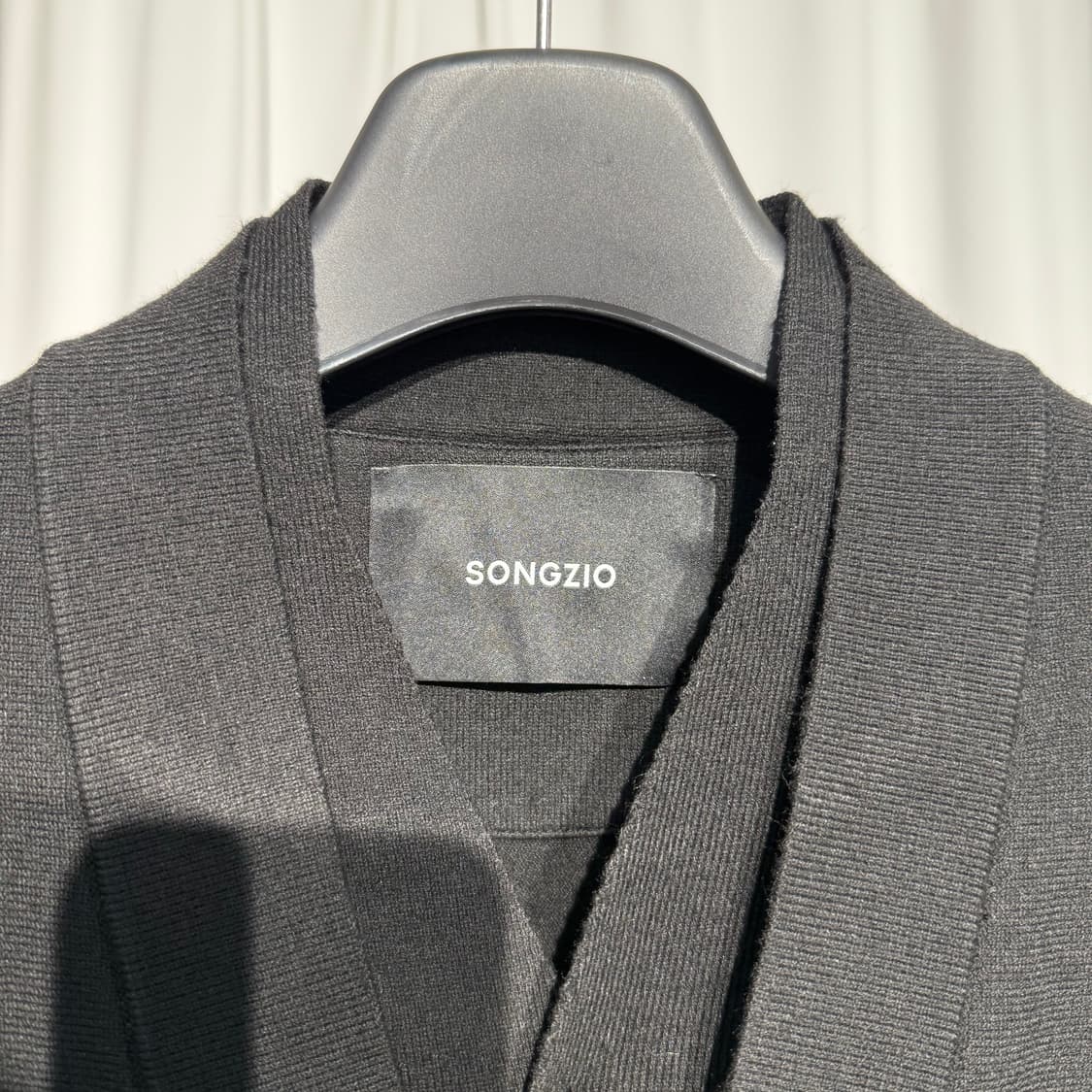 [정품] 송지오 컬렉션 언더다트 돌먼 레이어드 가디건 [블랙,52] 상품이미지4