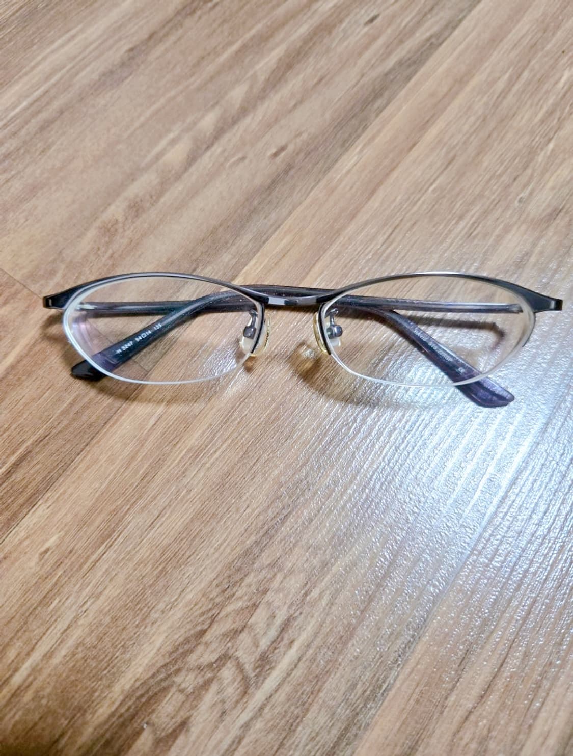 일본 Havis 긱시크 빈티지 반무테 안경 [백금] 상품이미지1