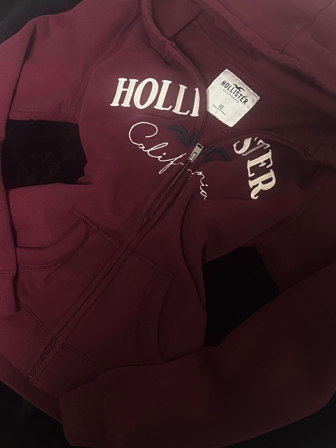 대장) 홀리스터 버건디 후드집업 xs 상품이미지1