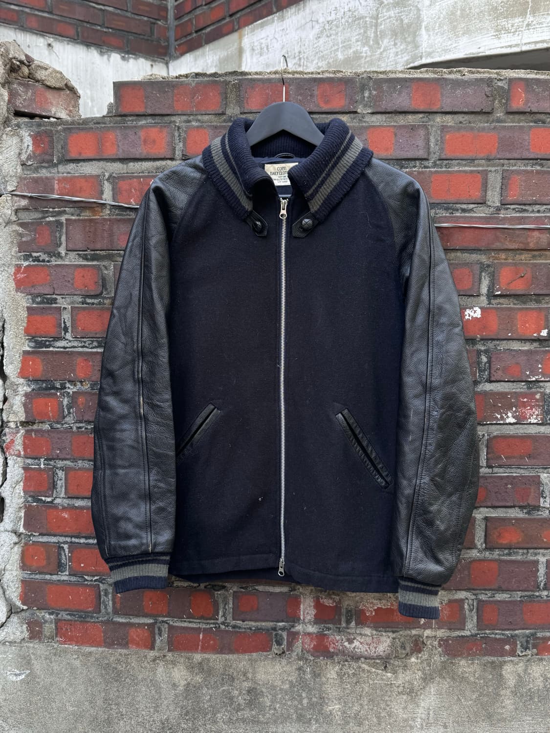 코엔 투웨이 울 레더 바시티 자켓  상품이미지1