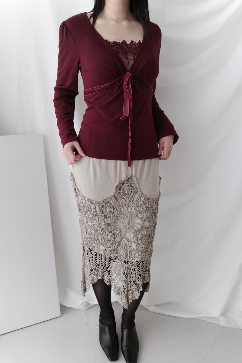 ribbon lace long sleeve 상품이미지7