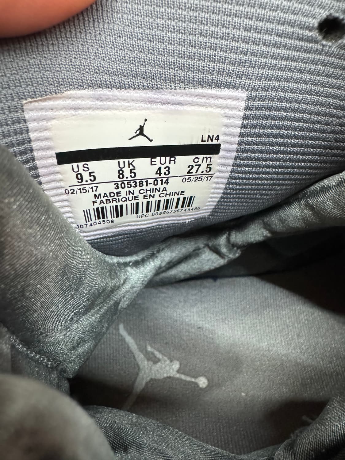 나이키 조던 쿨 그레이 농구화 US9.5(275) 상품이미지8