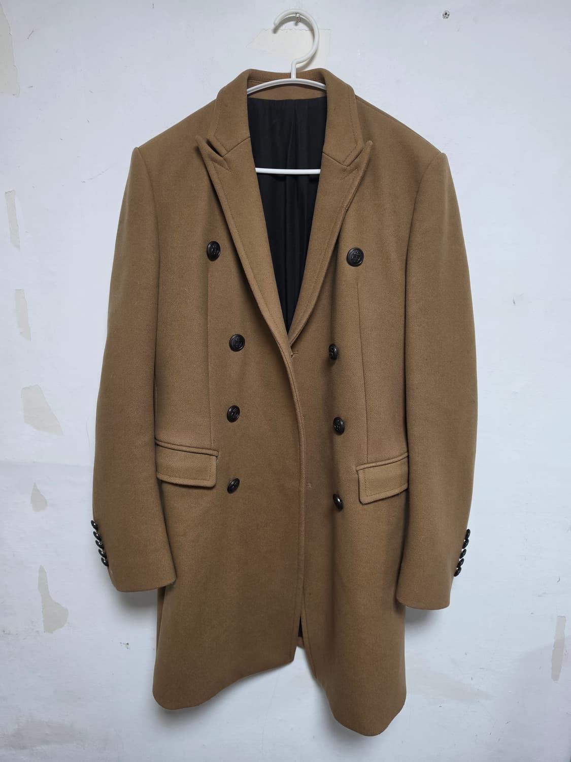 SYSTEM 캐시미어 울 더블 코트 브라운 100 상품이미지1