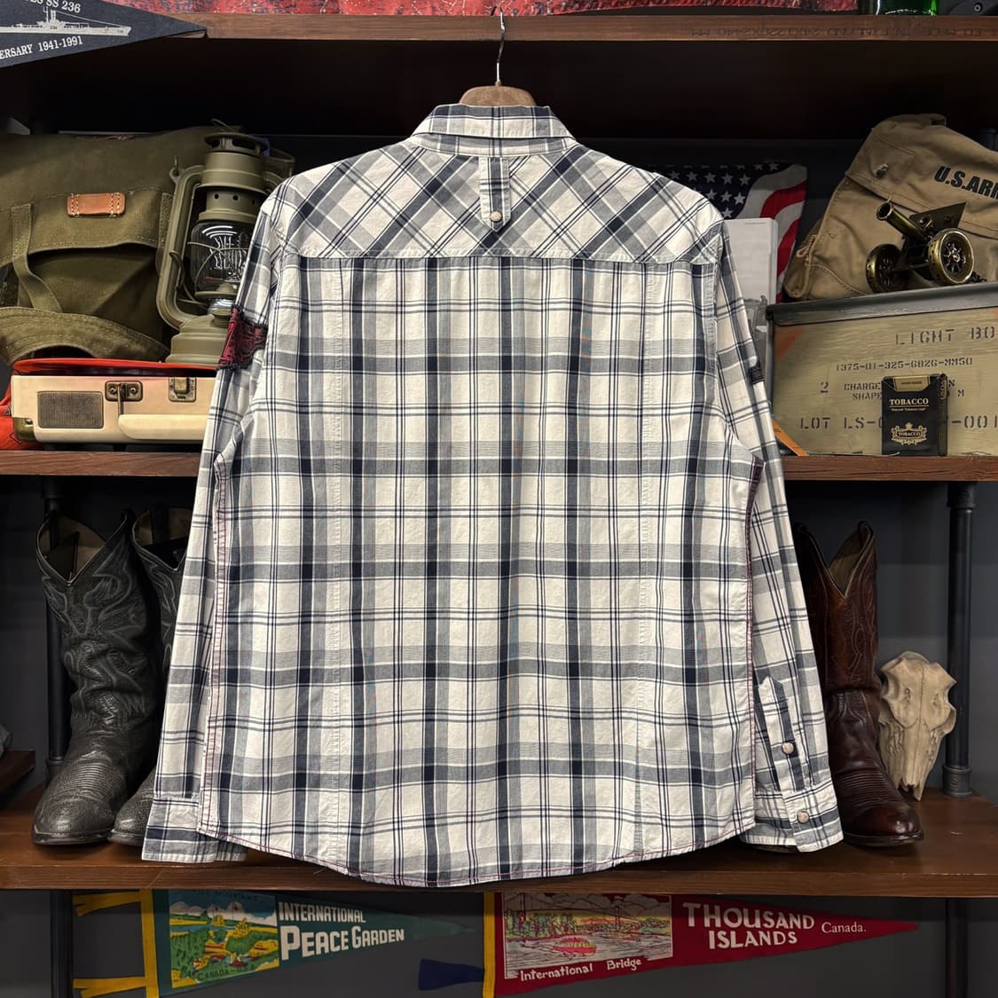 00s 할리데이비슨 시그니처 #1 패치 타탄체크 라이더 셔츠 N455 상품이미지2