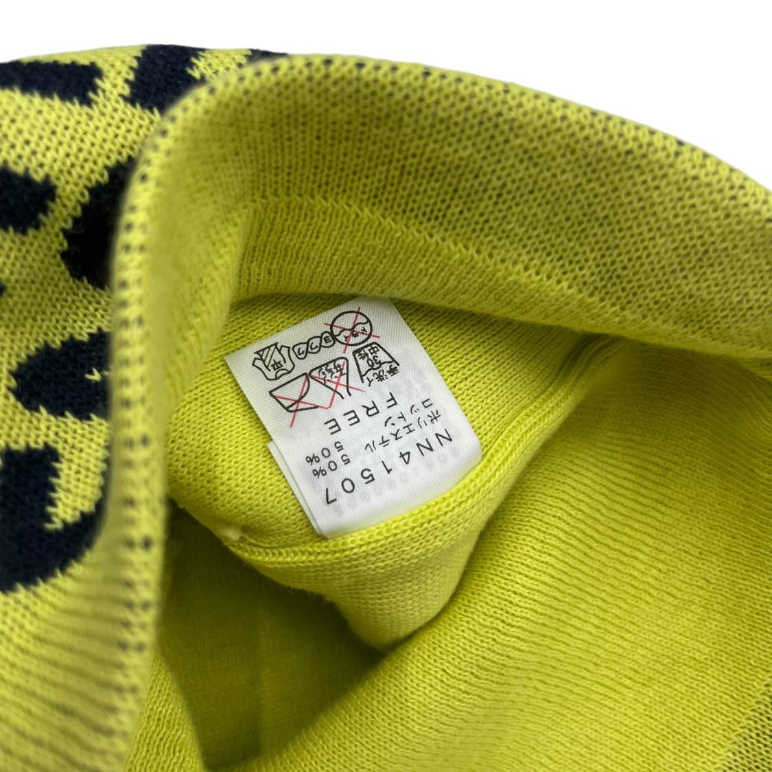 노스페이스 빅로고 네온라임 비니 상품이미지6