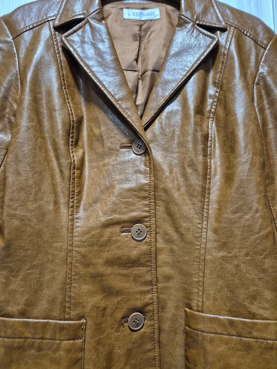 JPN 빈티지 브라운 가죽 자켓 상품이미지3