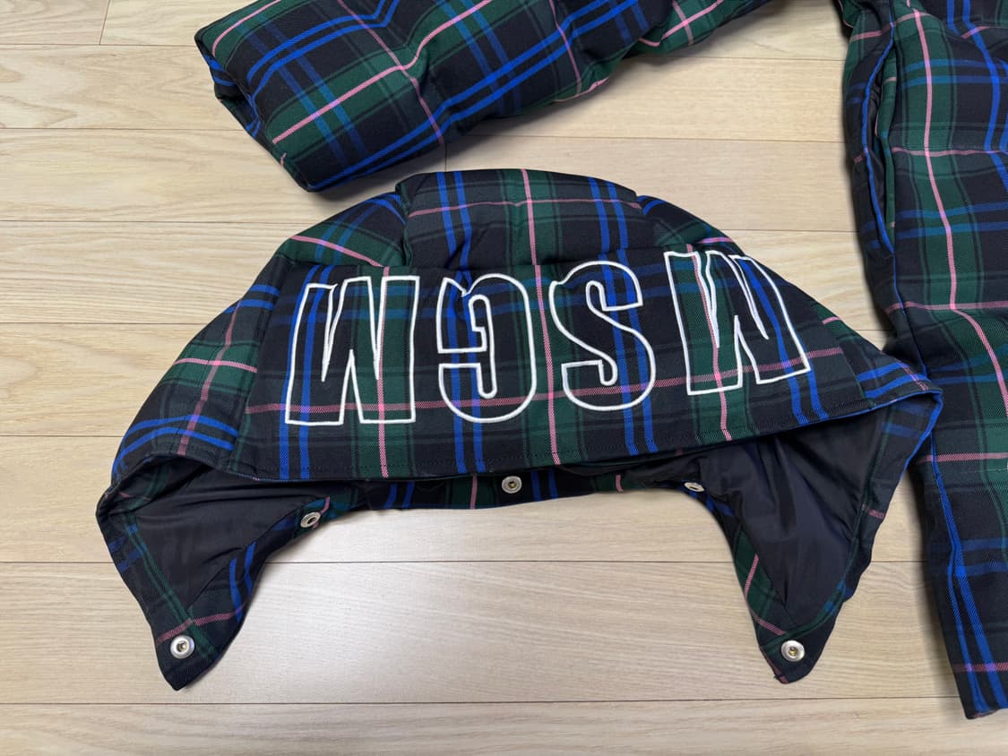 MSGM 여성 체크 패턴 롱패딩 다운자켓 38사이즈 상품이미지4