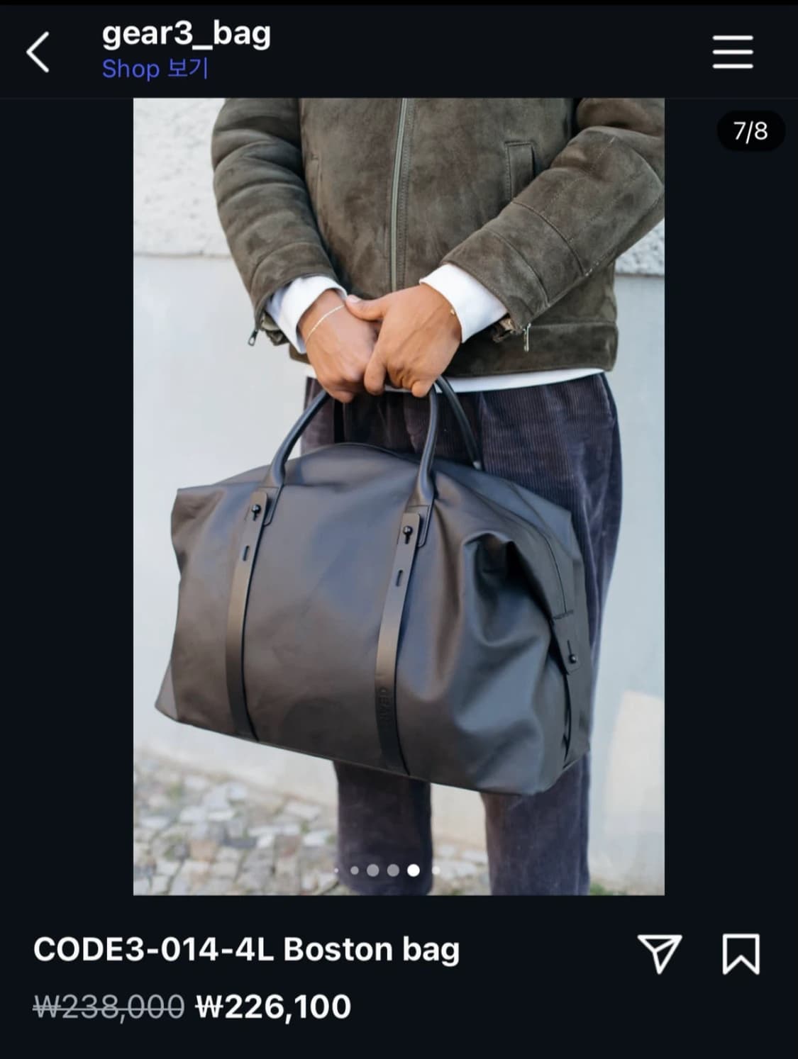 gear3 기어쓰리 보스톤 백 상품이미지1