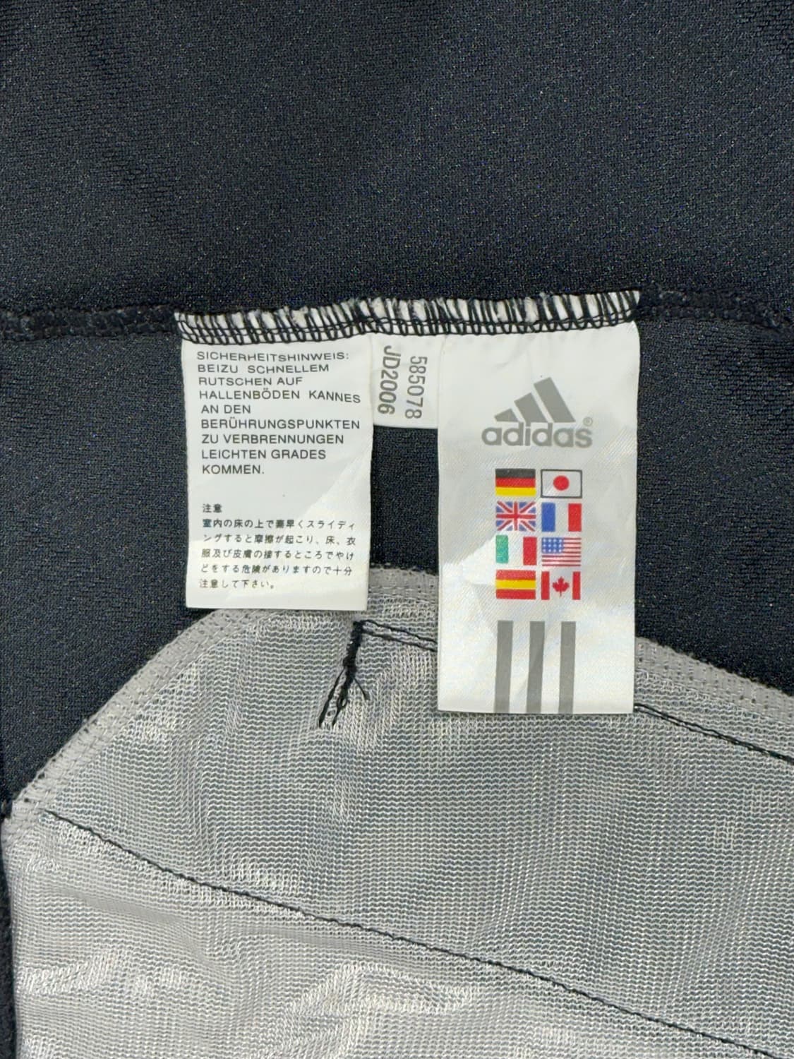 아디다스 블랙 올드스쿨 오버핏 스티치 라인 포인트 트랙탑 져지 L 상품이미지7