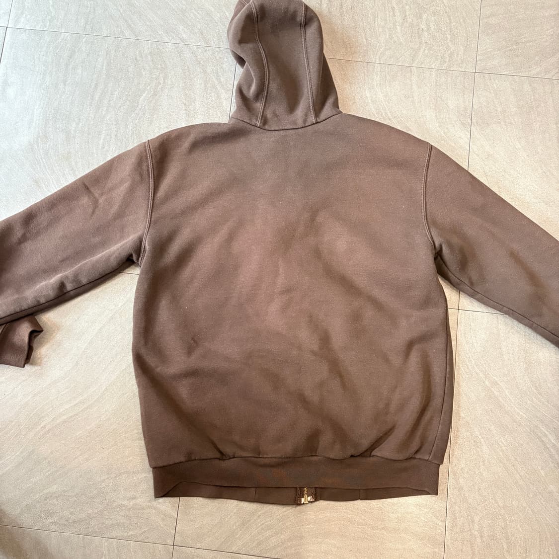 칼하트 정푸 써멀 썬 페이딩 브라운 후드 집업 상품이미지8