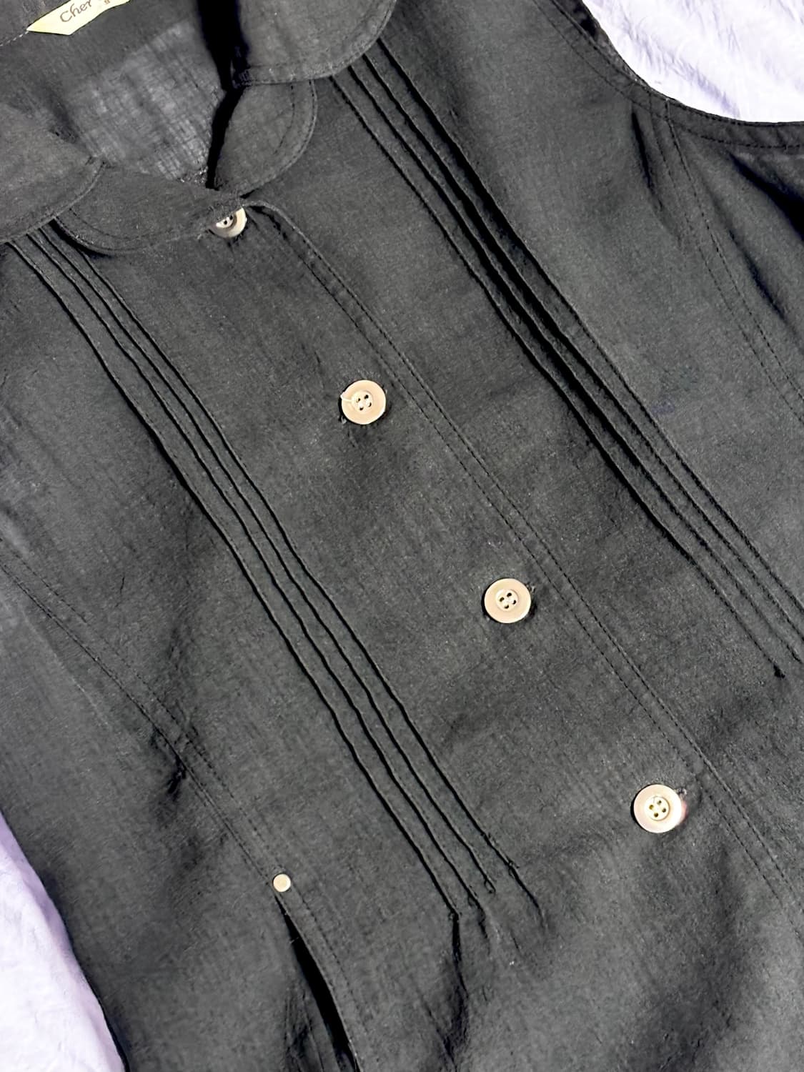 japanese vintage black summer vest 상품이미지2